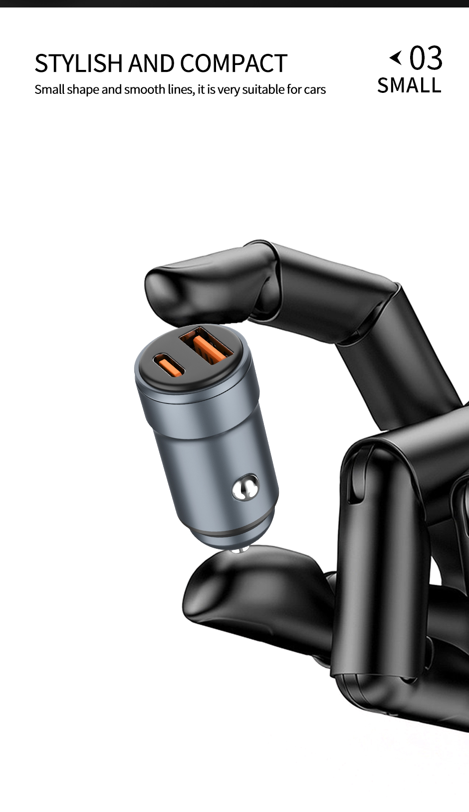C75 QC18W+PD30W car charger - APPACS
