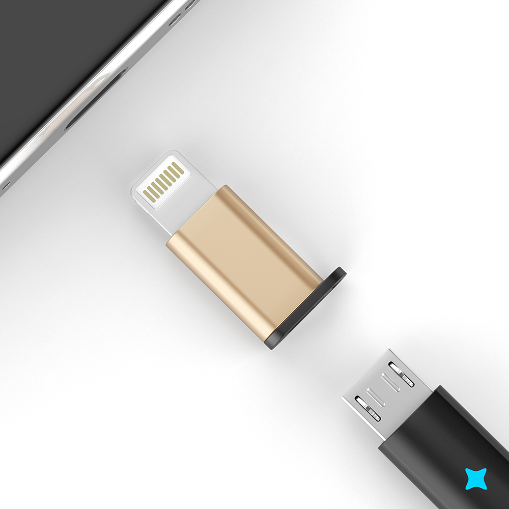 V1 Aluminum alloy micro to lightning adapter otg cable - APPACS