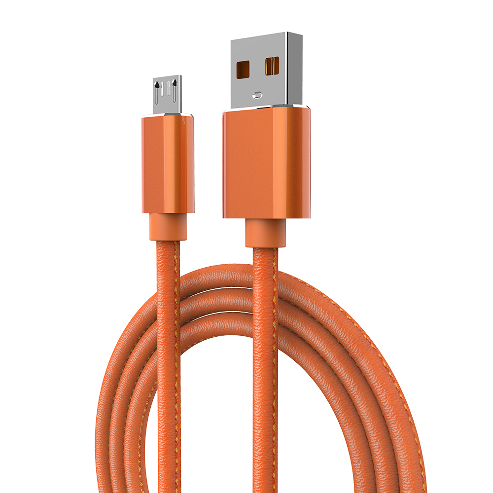 U182 Luxury PU leather lightning usb charging data cable - APPACS